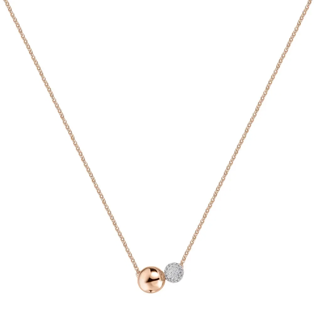 Colar Life Serenne em Liga Rosé com Banho de Ouro Rosé 18k com Pedras Incolores, 45cm — imagem 1
