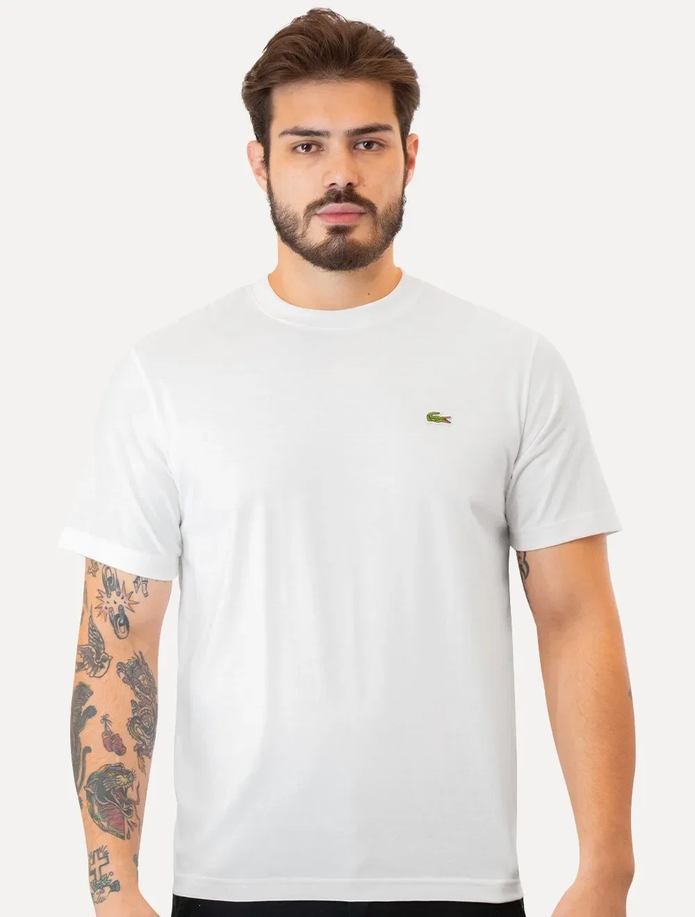Camiseta Lacoste Masculina Classic Basic Cotton Branca