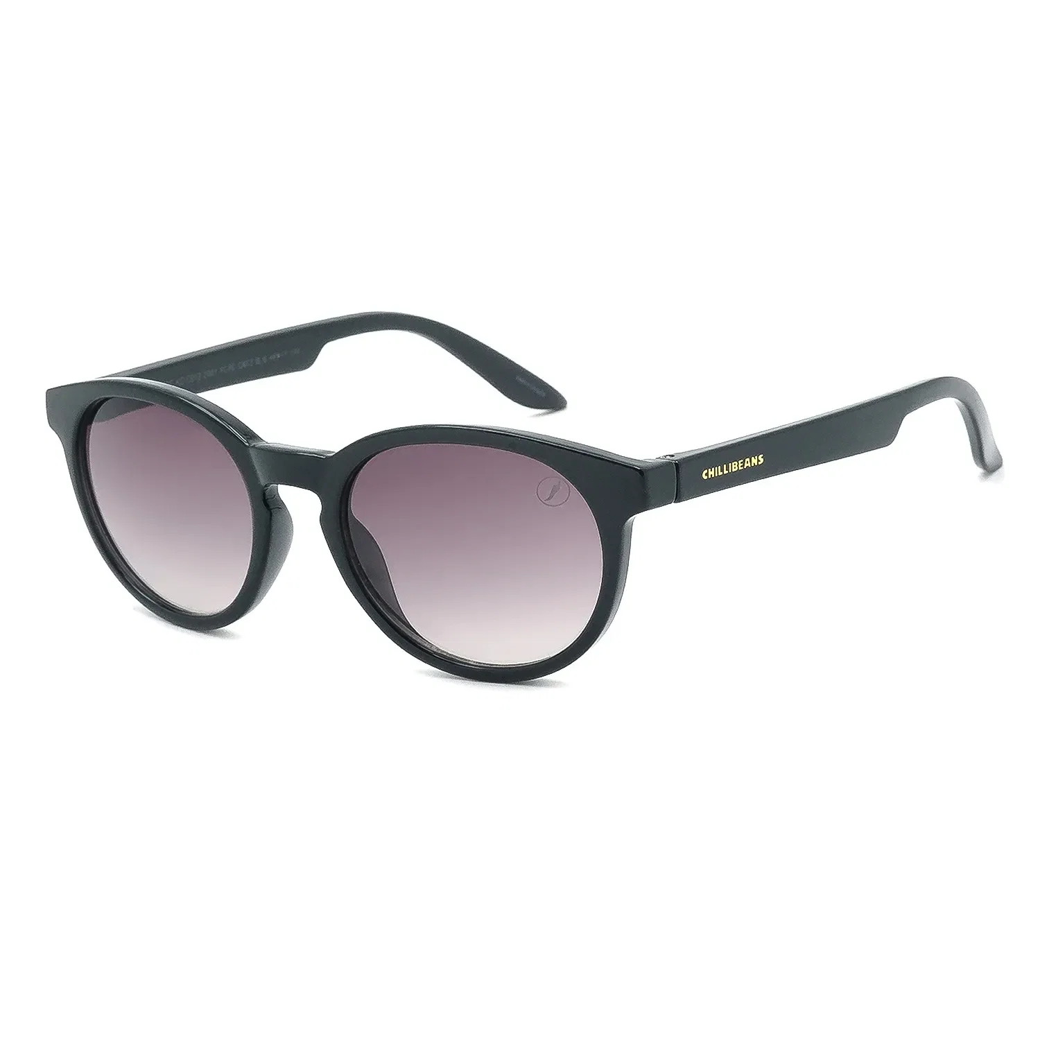 Óculos de Sol Infantil Feminino Chilli Beans Redondo Degradê Preto