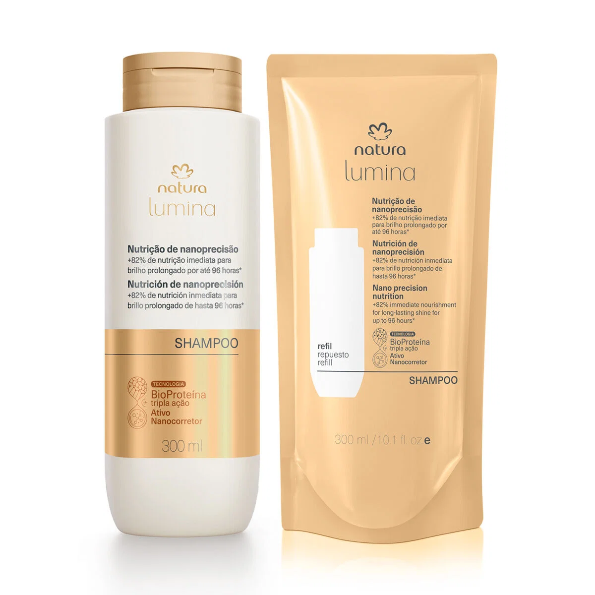 Kit Shampoo Lumina Nutrição de Nanoprecisão com Refil