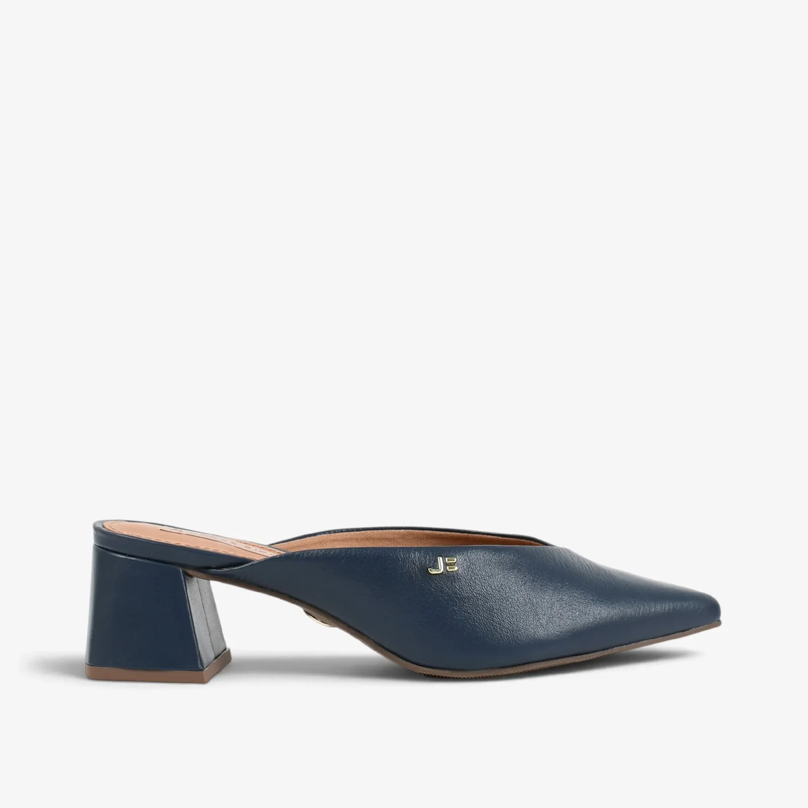Mule Marinho Couro