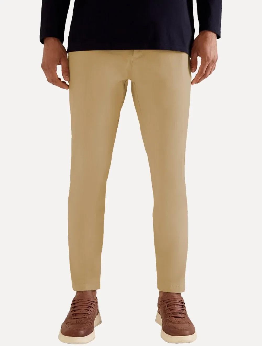 Calça Reserva Masculina de Sarja Casual Iron Cáqui