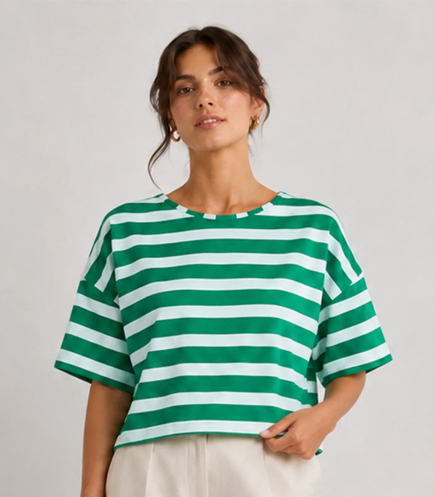 Blusa Feminina Listrada Infinita Cor Verde
