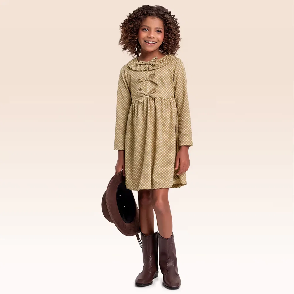 Vestido manga longa