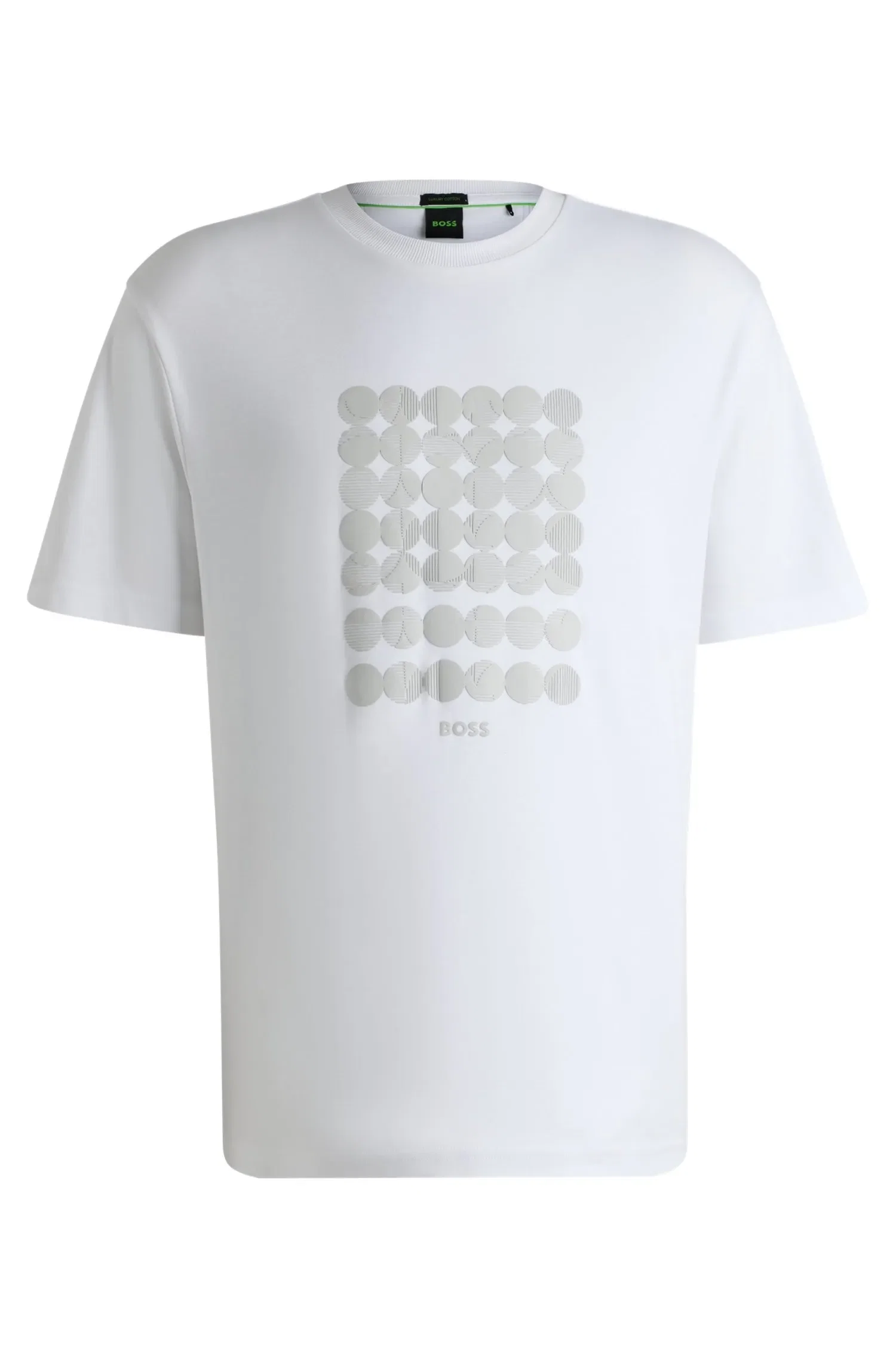 Camiseta Em Algodão Interlock Com Motivo Artístico De Círculo — imagem 1