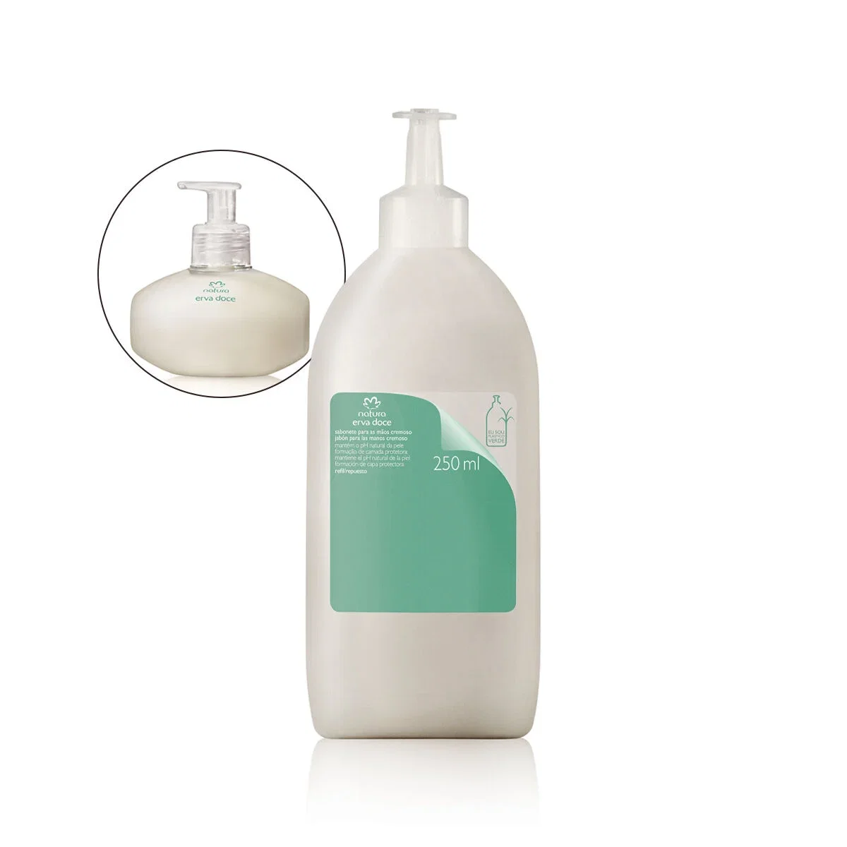 Refil Sabonete Cremoso para as Mãos Erva Doce 250 ml