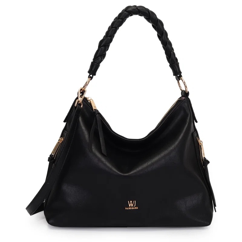 Bolsa Hobo Grande Com Bolsos Laterais E Alca Trancada