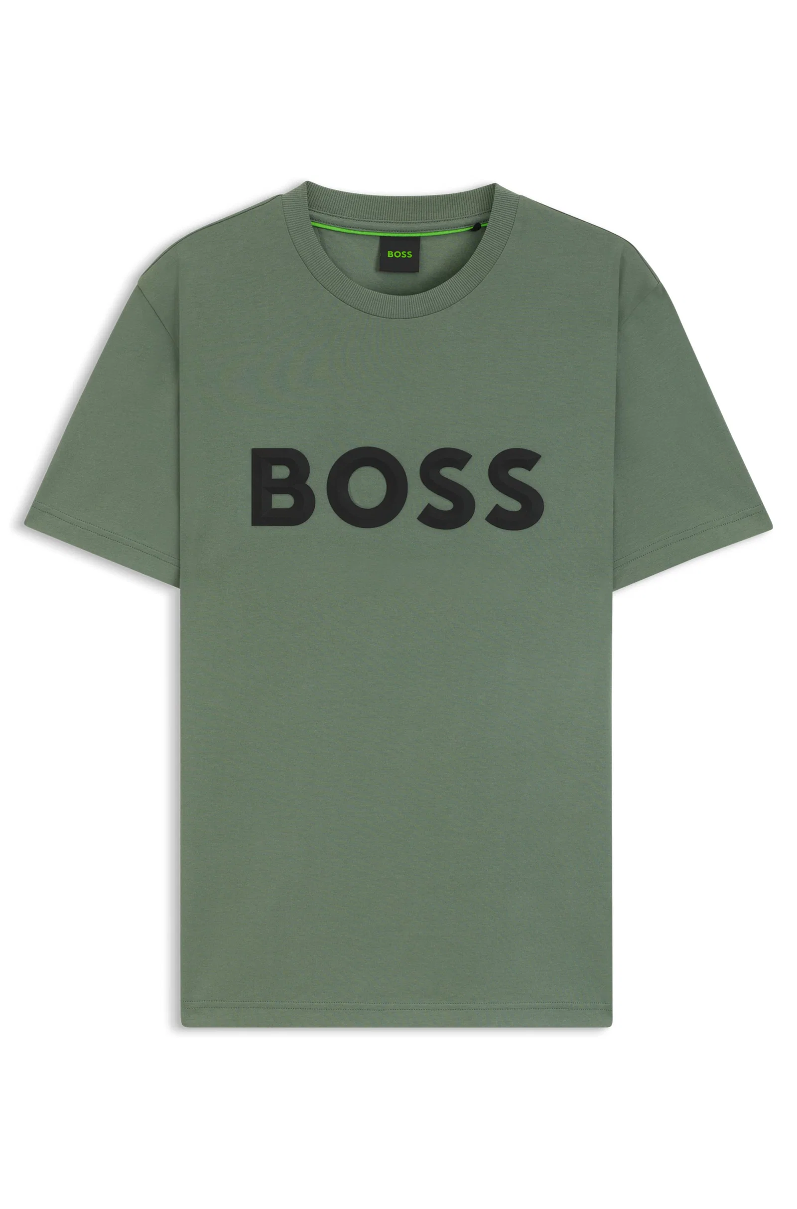 Camiseta Em Jersey De Algodão Com Logo 3D — imagem 1