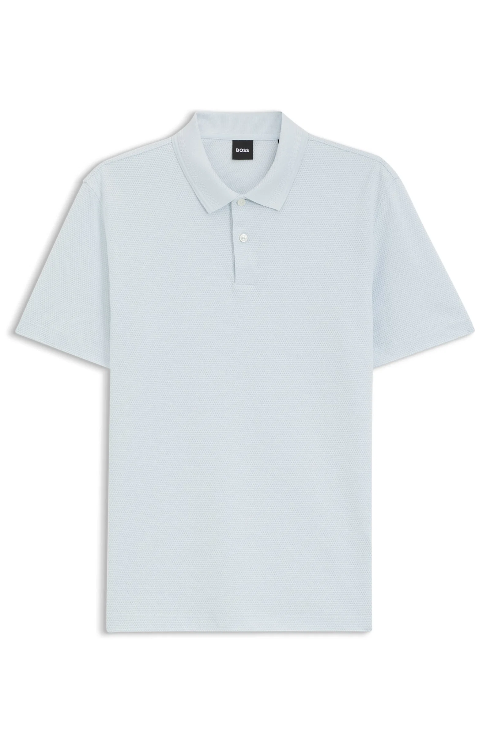 Polo De Mistura De Algodão Com Estrutura De Jacquard — imagem 1