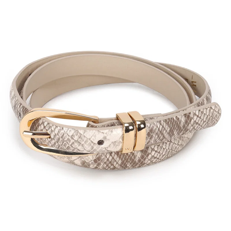 Cinto Feminino Fivela Arredondada E Passantes Personalizados 1,5cm