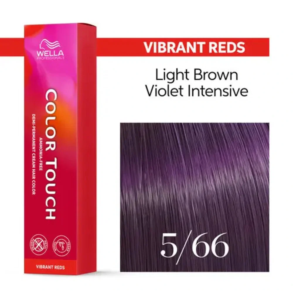Tonalizante Wella Color Touch 5.66 Castanho Claro Violeta Intenso