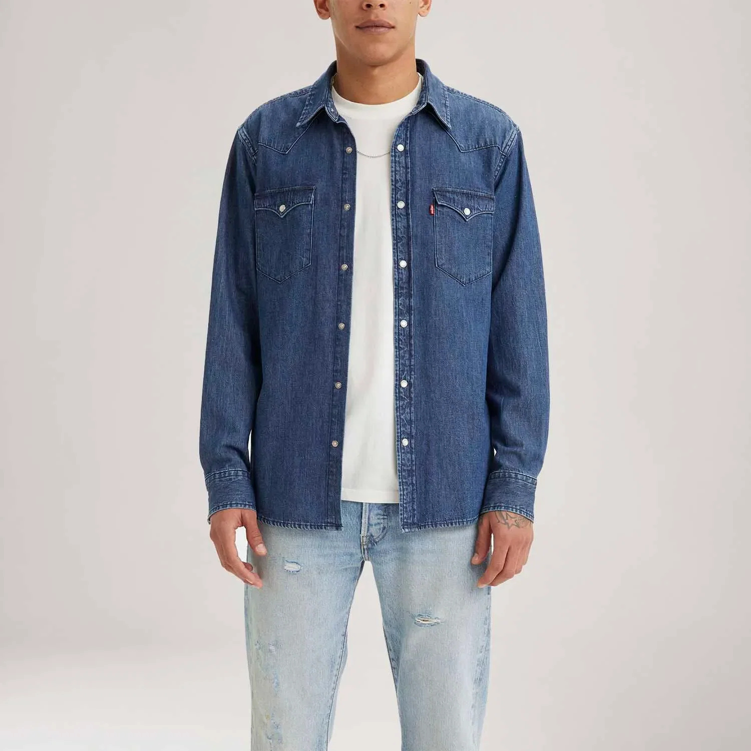 Camisa Jeans Levi's® Classic Western Standard Manga Longa