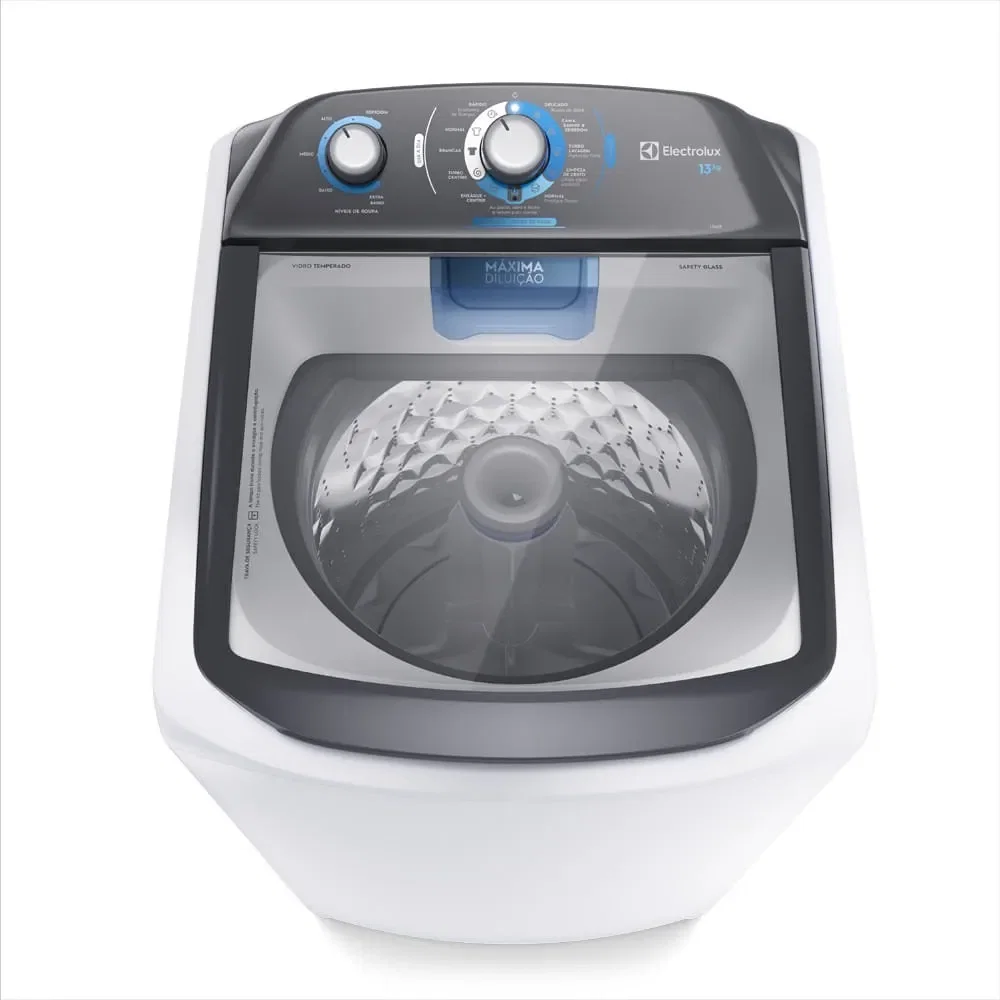 Máquina de Lavar Electrolux 13kg Branca Efficient Duplo Dispenser, Cesto Inox e Máxima Diluição (LDA13) — imagem 1
