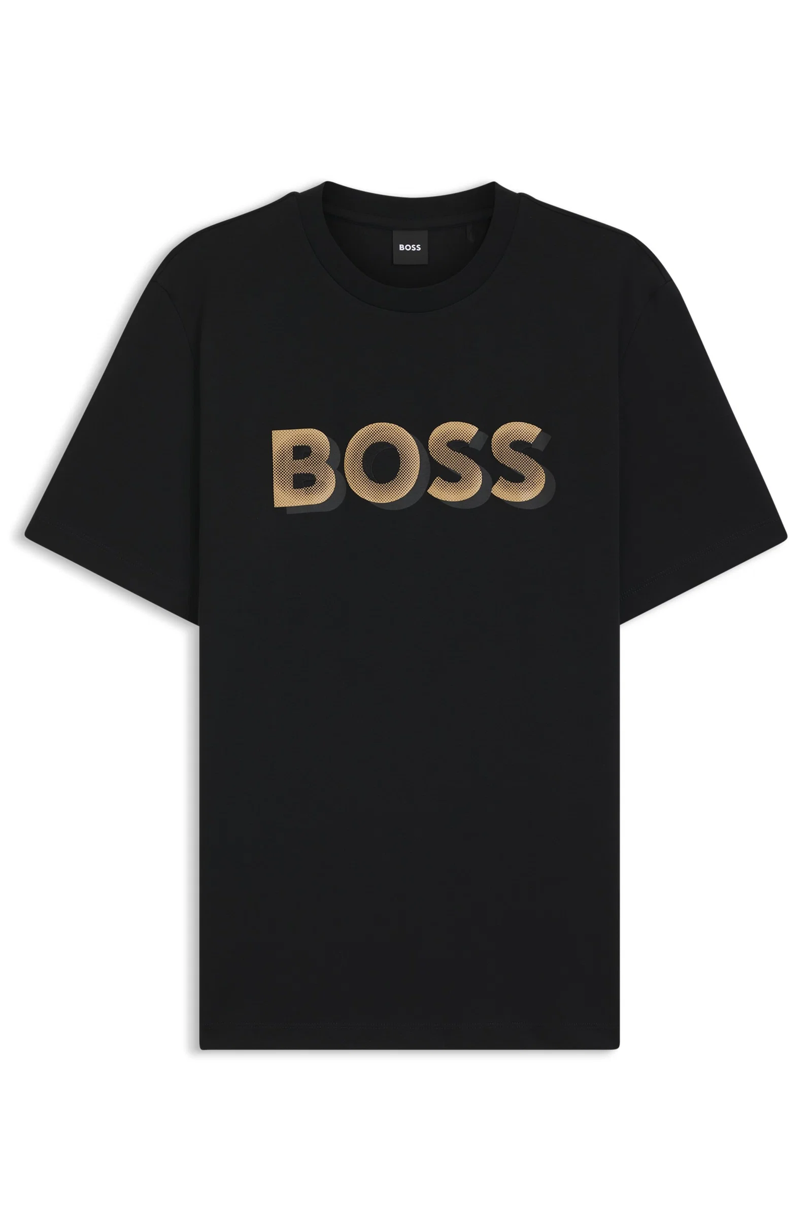 Camiseta De Algodão Mercerizado Com Logo