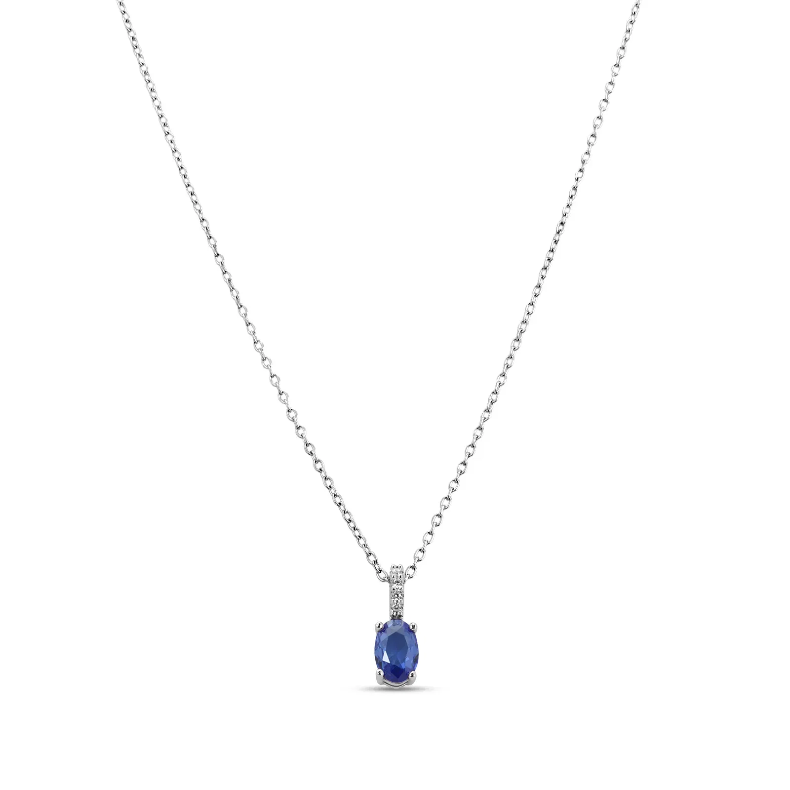 Colar Life Special em Prata 925 com Zircônia Azul e Incolor — imagem 1