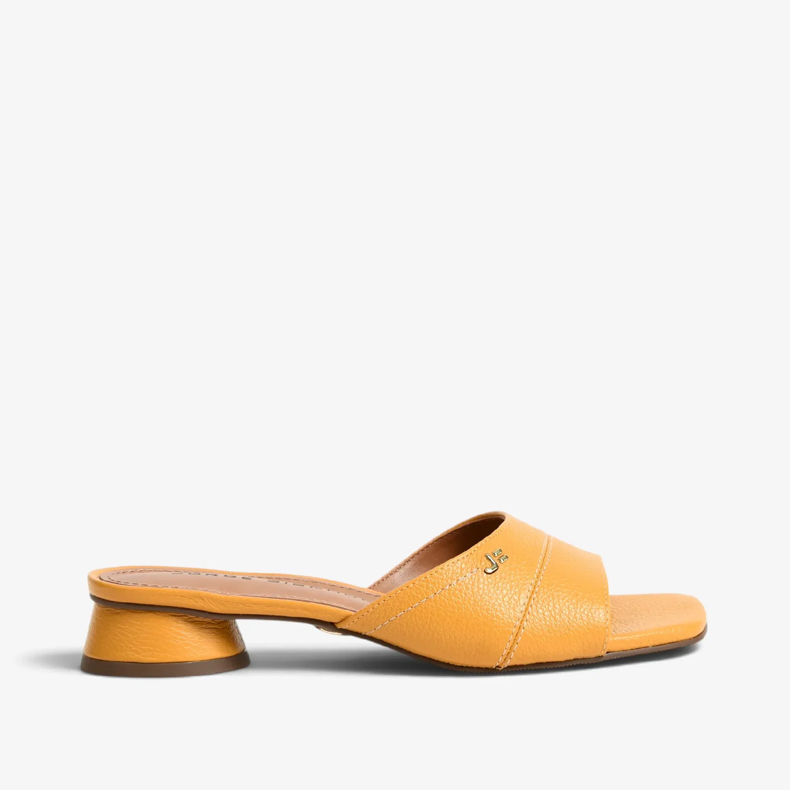 Tamanco Amarelo Ocre Couro