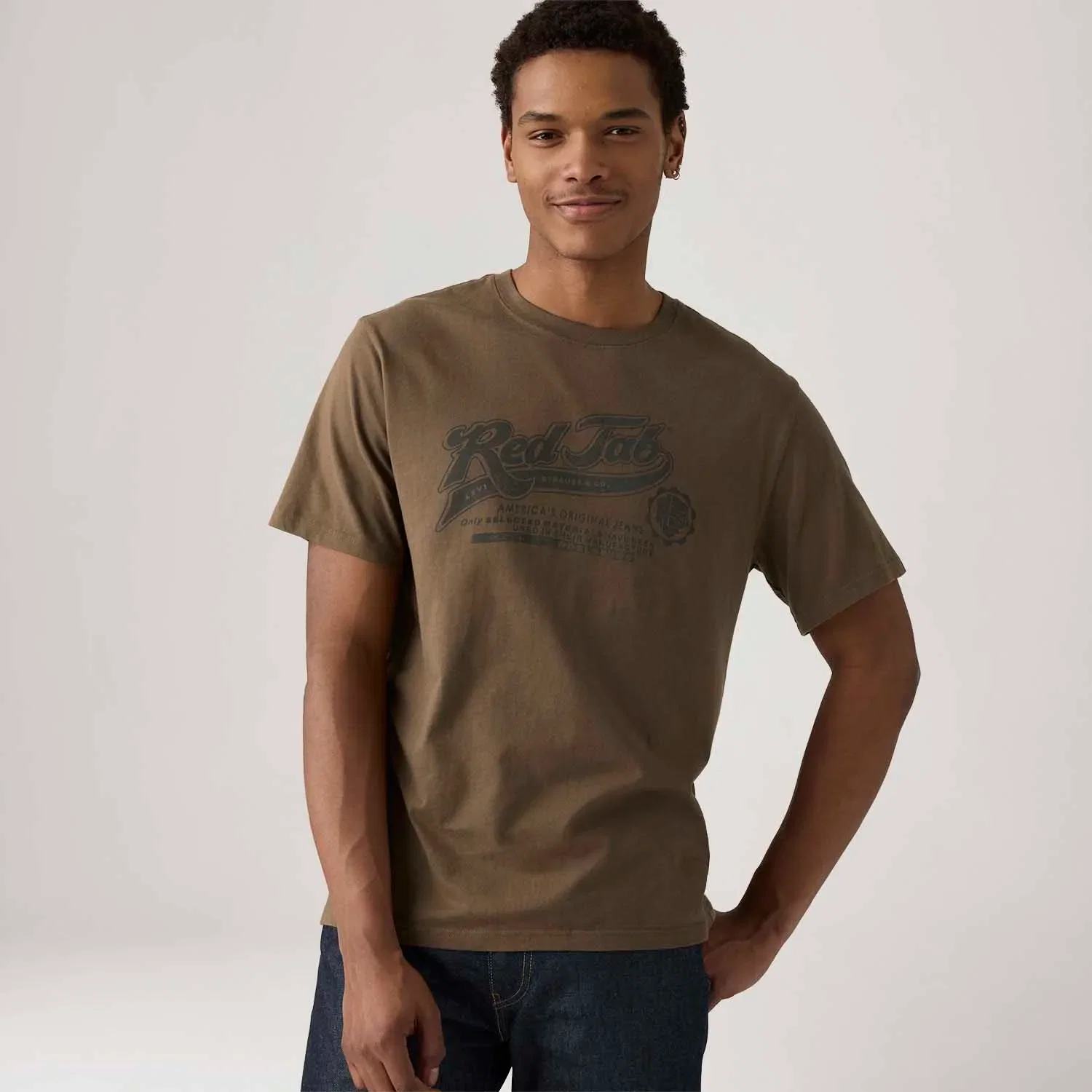 Camiseta Levi's® Graphic Marrom Manga Curta — imagem 1