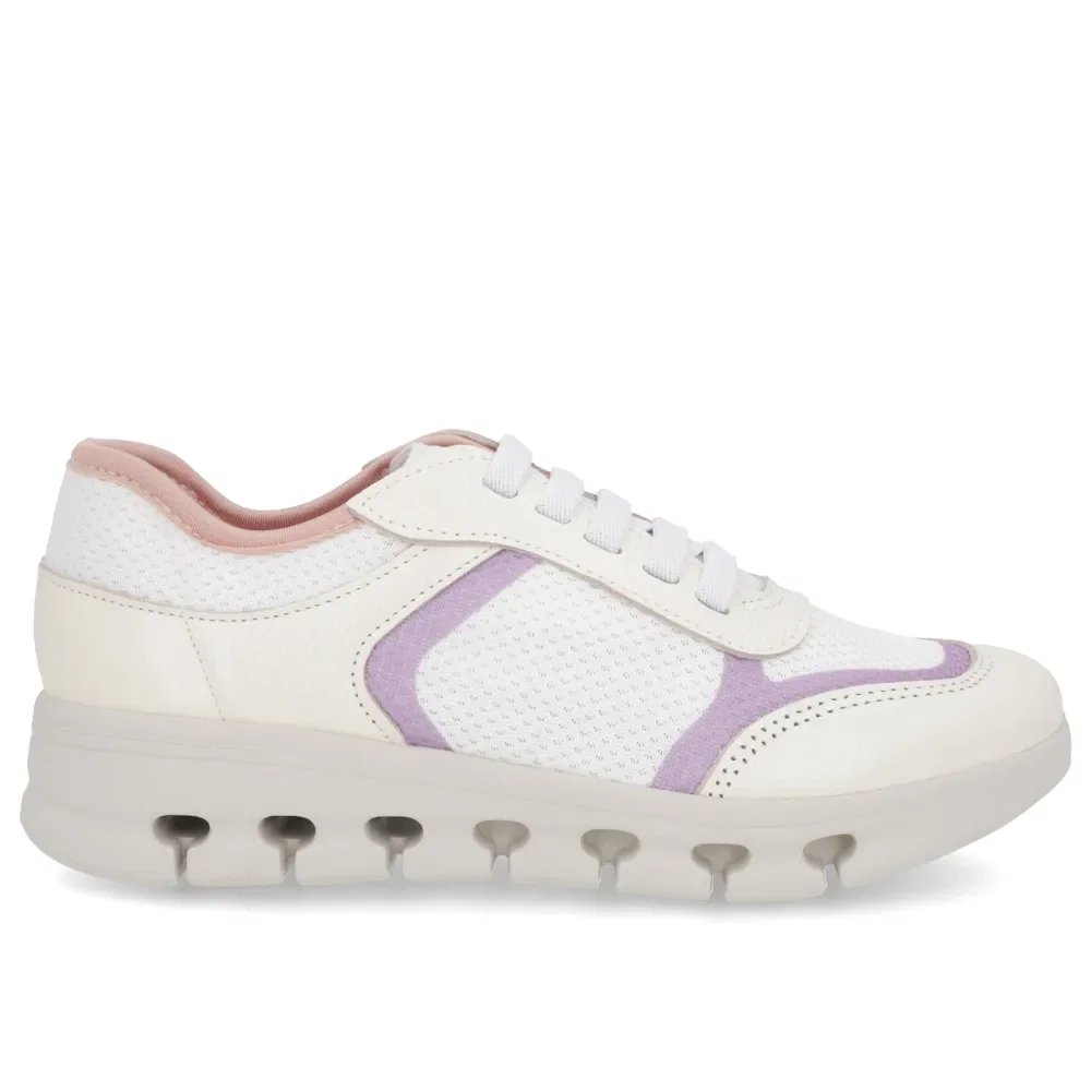 Tênis Básico Off-White Couro Tecido