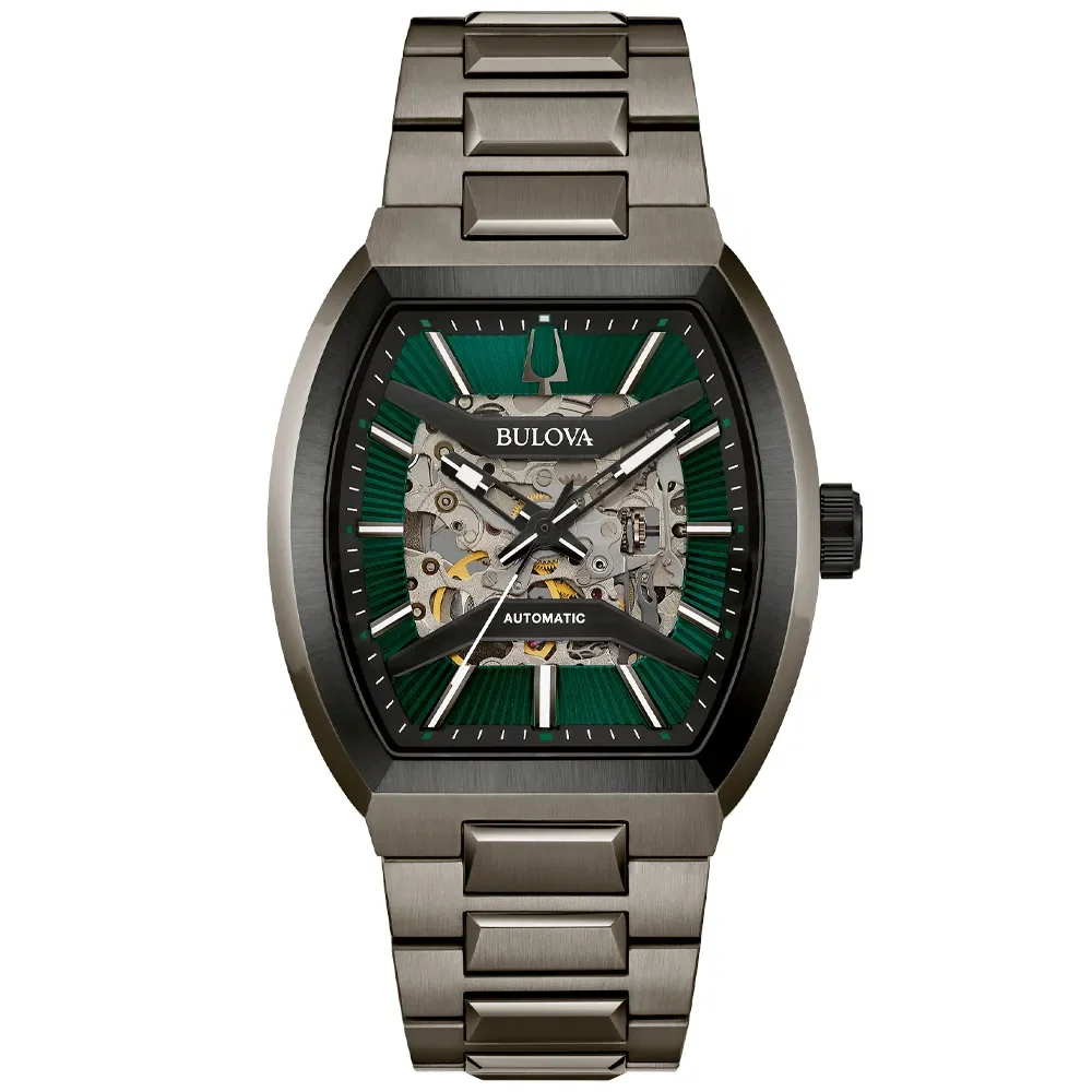 Relógio Bulova Maquina Automático Masculino em Aço Cinza 98A321