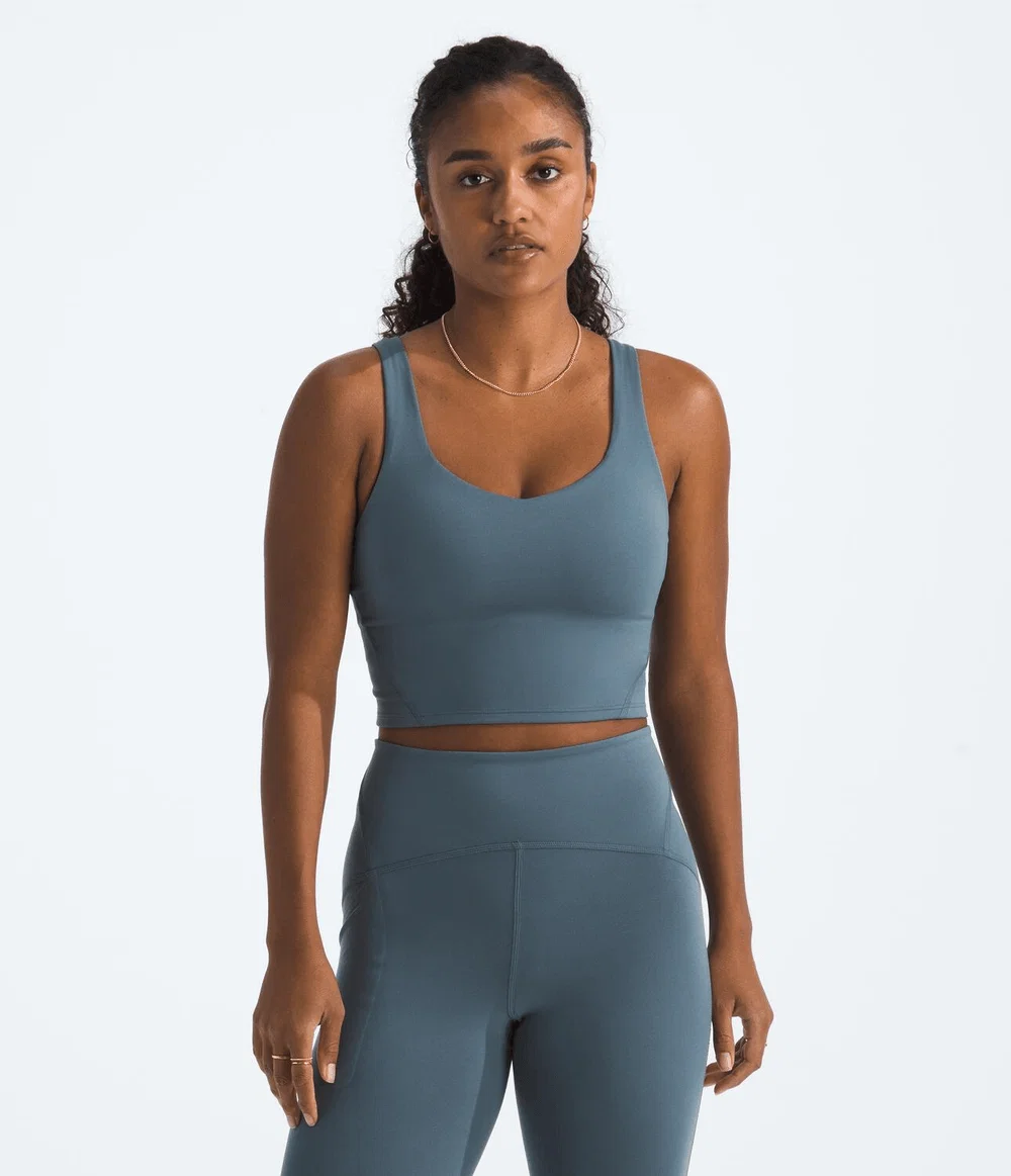 Top Feminino Jaida Long Line Bra Granite Grey