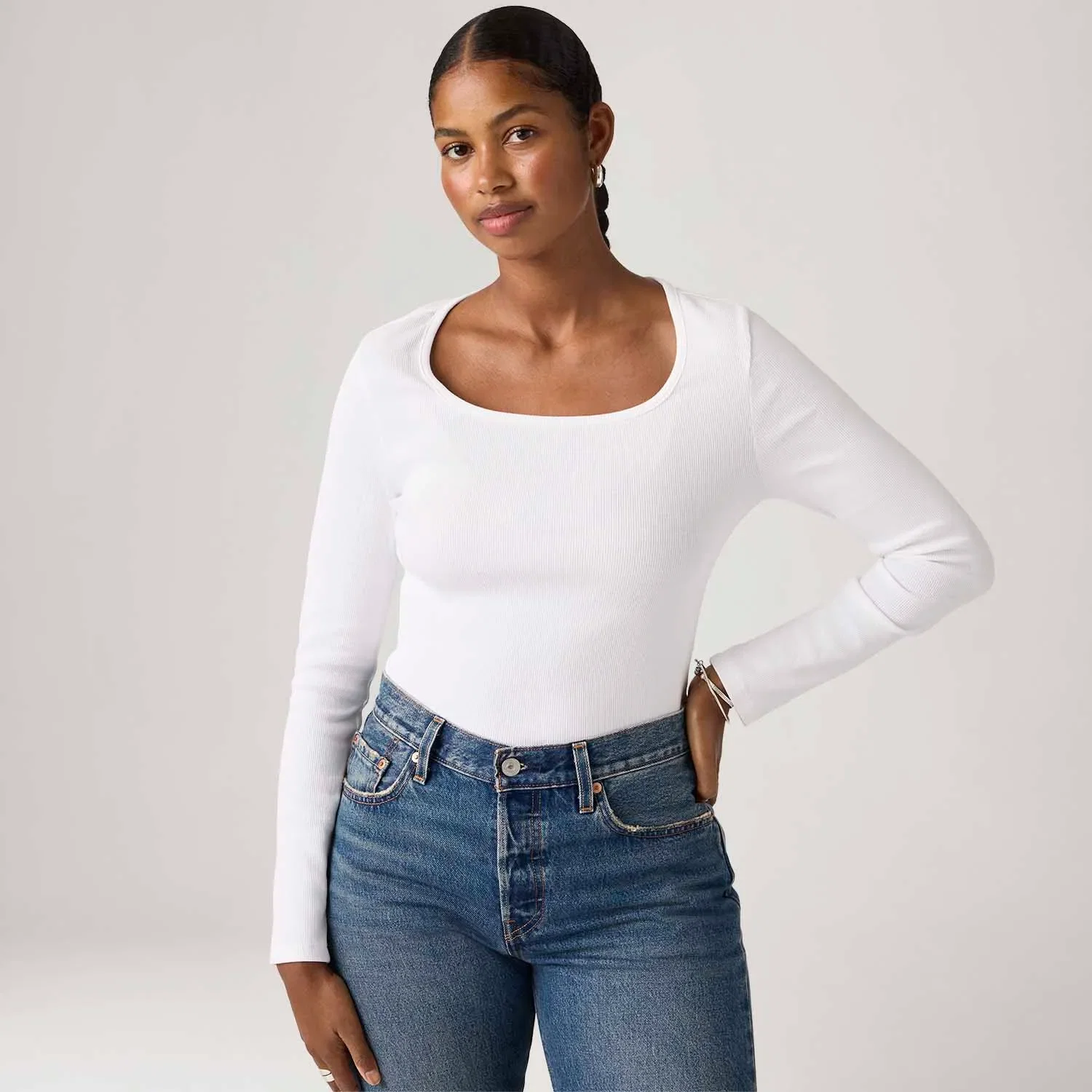 Blusa Levi's® Essential Branca Manga Longa