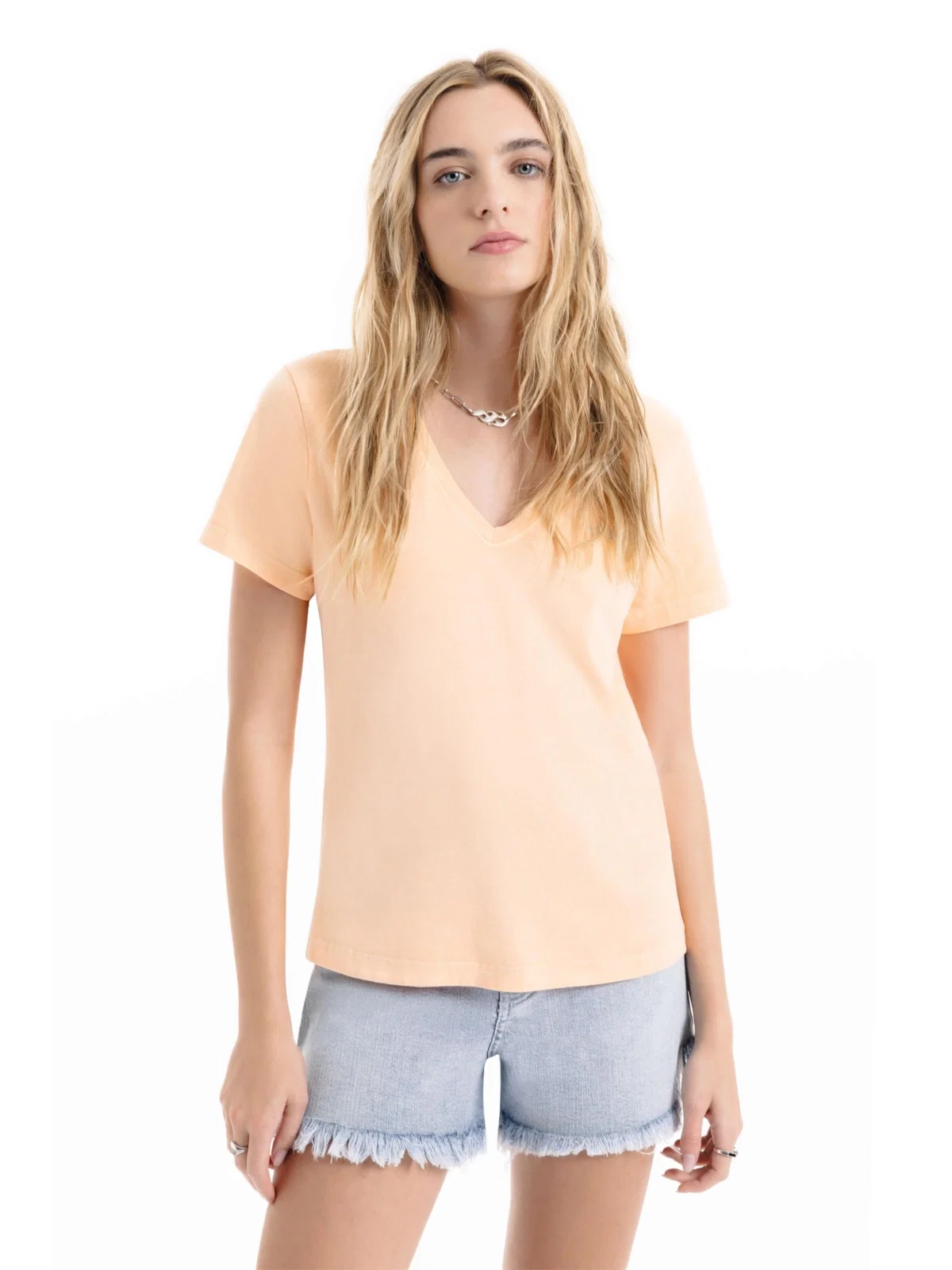 Blusa Cotton Ellus Classic Slim Pessego — imagem 1