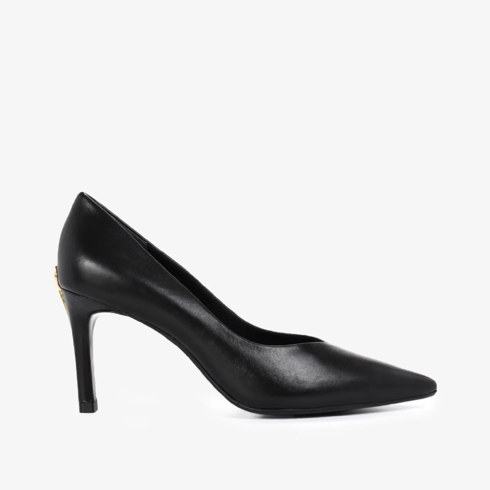 Scarpin Preto Salto Médio Mandala JB Couro — imagem 1