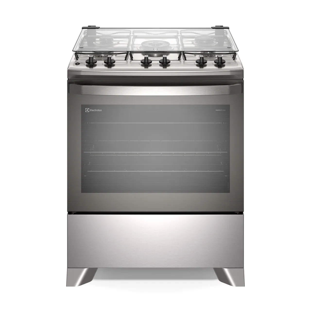 Fogão 5 bocas Electrolux Cinza Efficient com Mesa Inox, PerfectCook e VaporBake (FE5IC) — imagem 1