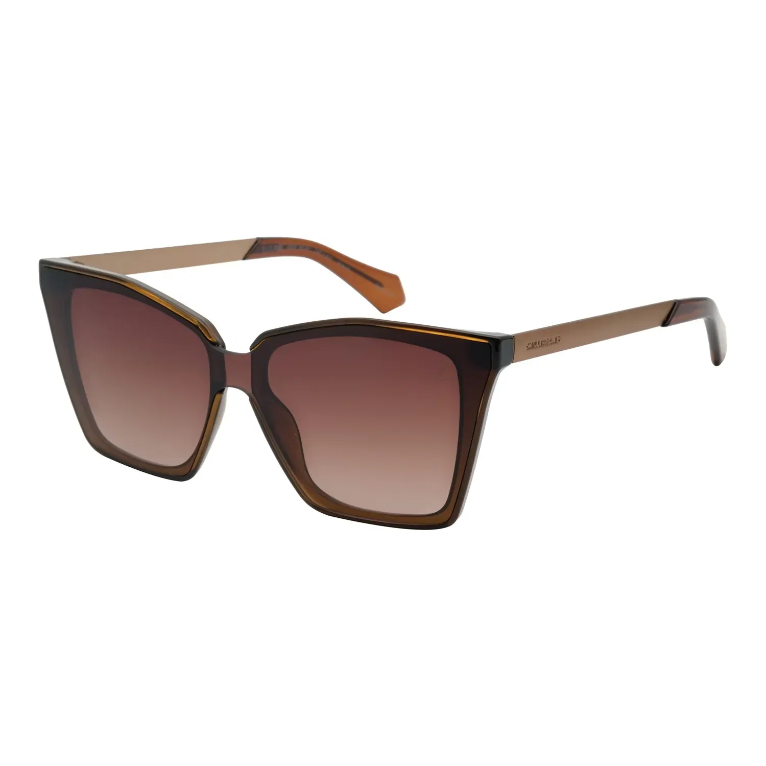 Óculos de Sol Feminino Infinity Quadrado Degradê Marrom — imagem 1