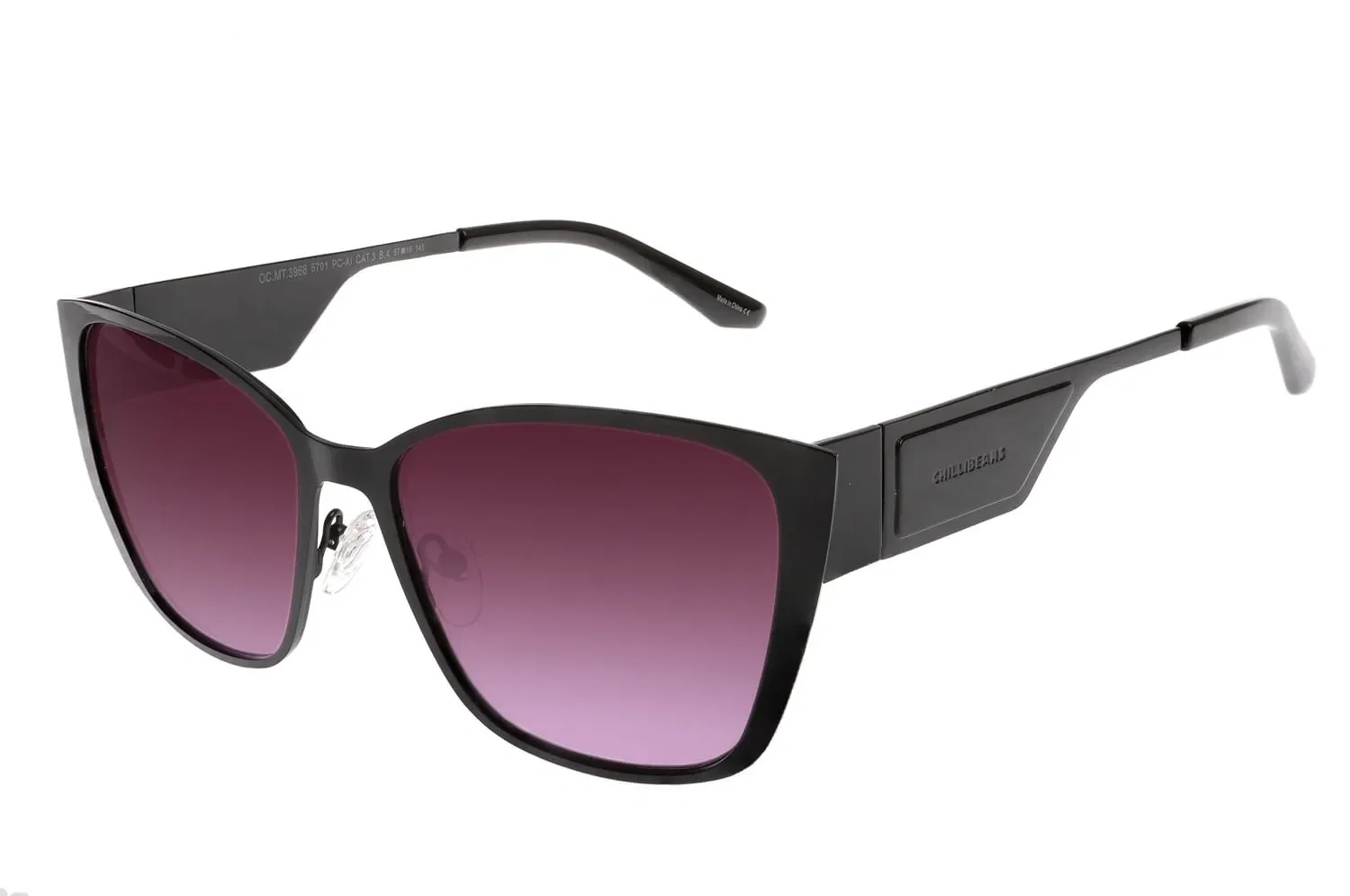 Óculos de Sol Feminino New Tech Quadrado Degradê Marrom — imagem 1