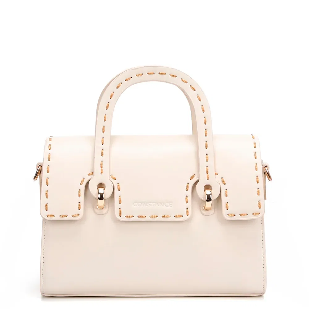 Bolsa Tiracolo Pesponto Bordado Off White — imagem 1