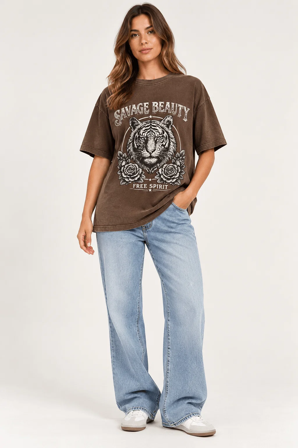 T-Shirt Savage Beauty - Marrom — imagem 1