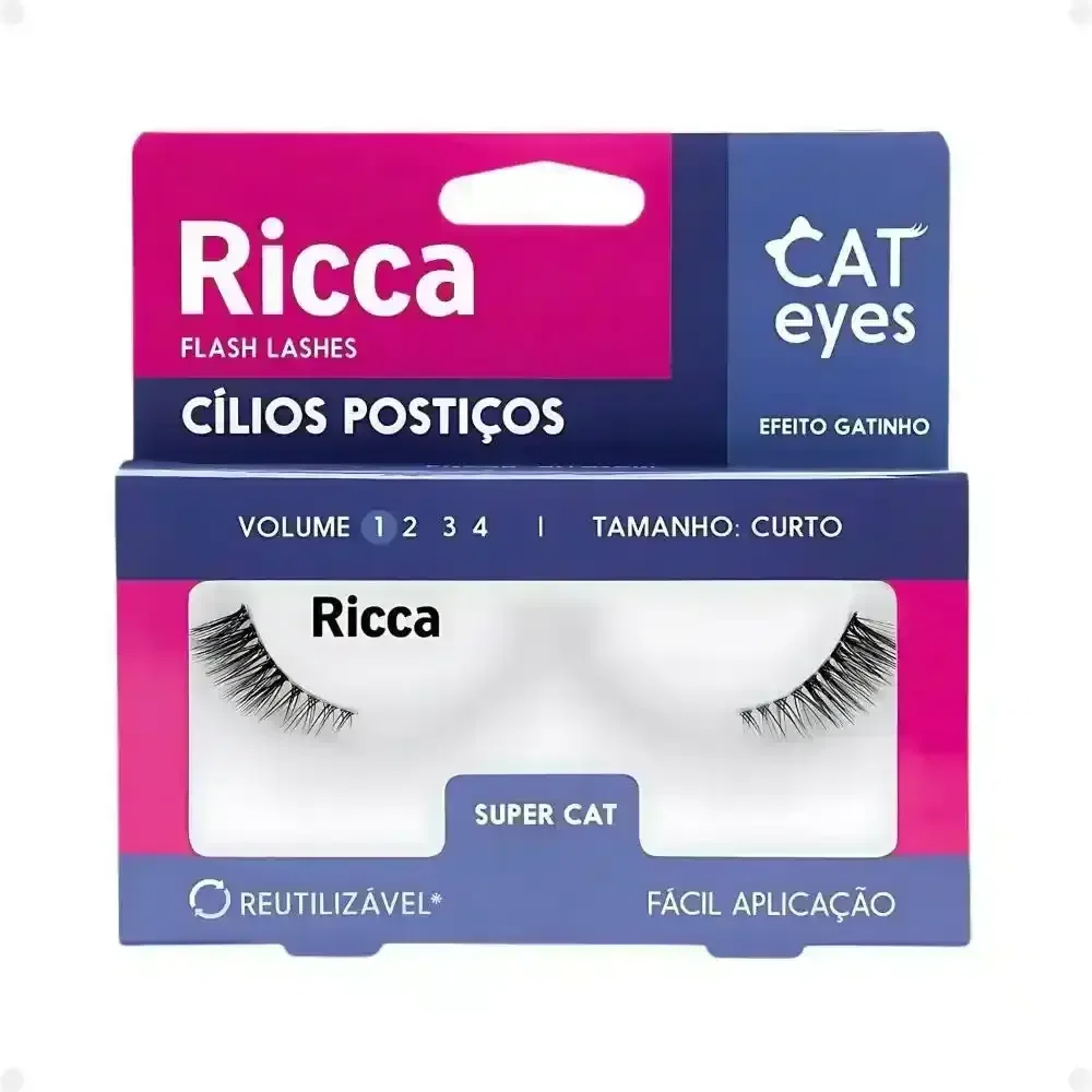 Cílios Postiços Ricca Cat Eyes Super Cat