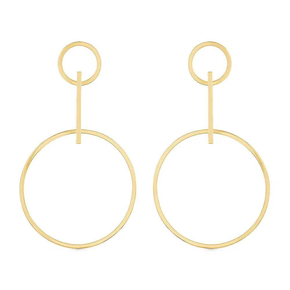 Argola Design em Ouro Amarelo 18k, 88 mm — imagem 1