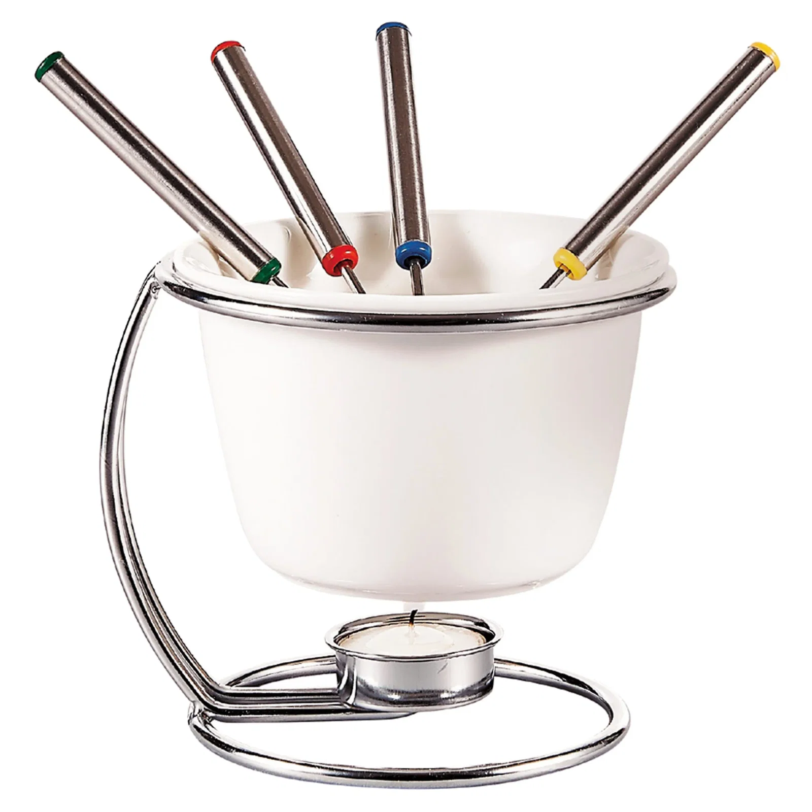 Fondue em Cerâmica 7 Peças New 450ml Branco — imagem 1