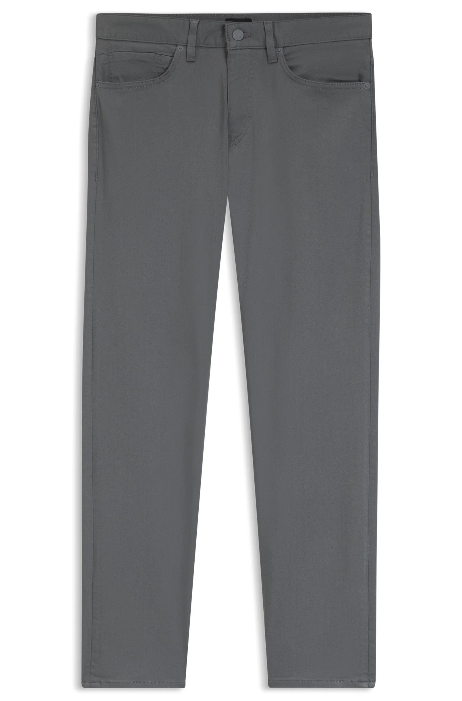 Calça Slim Fit Em Sarja
