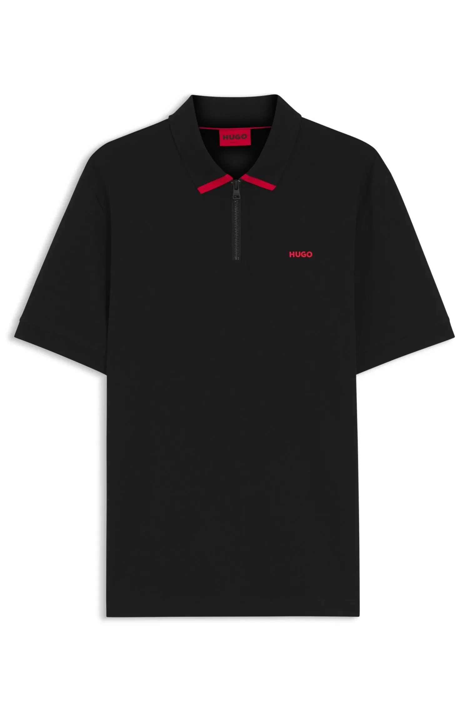 Polo Em Piqué De Algodão Com Logo Contrastante