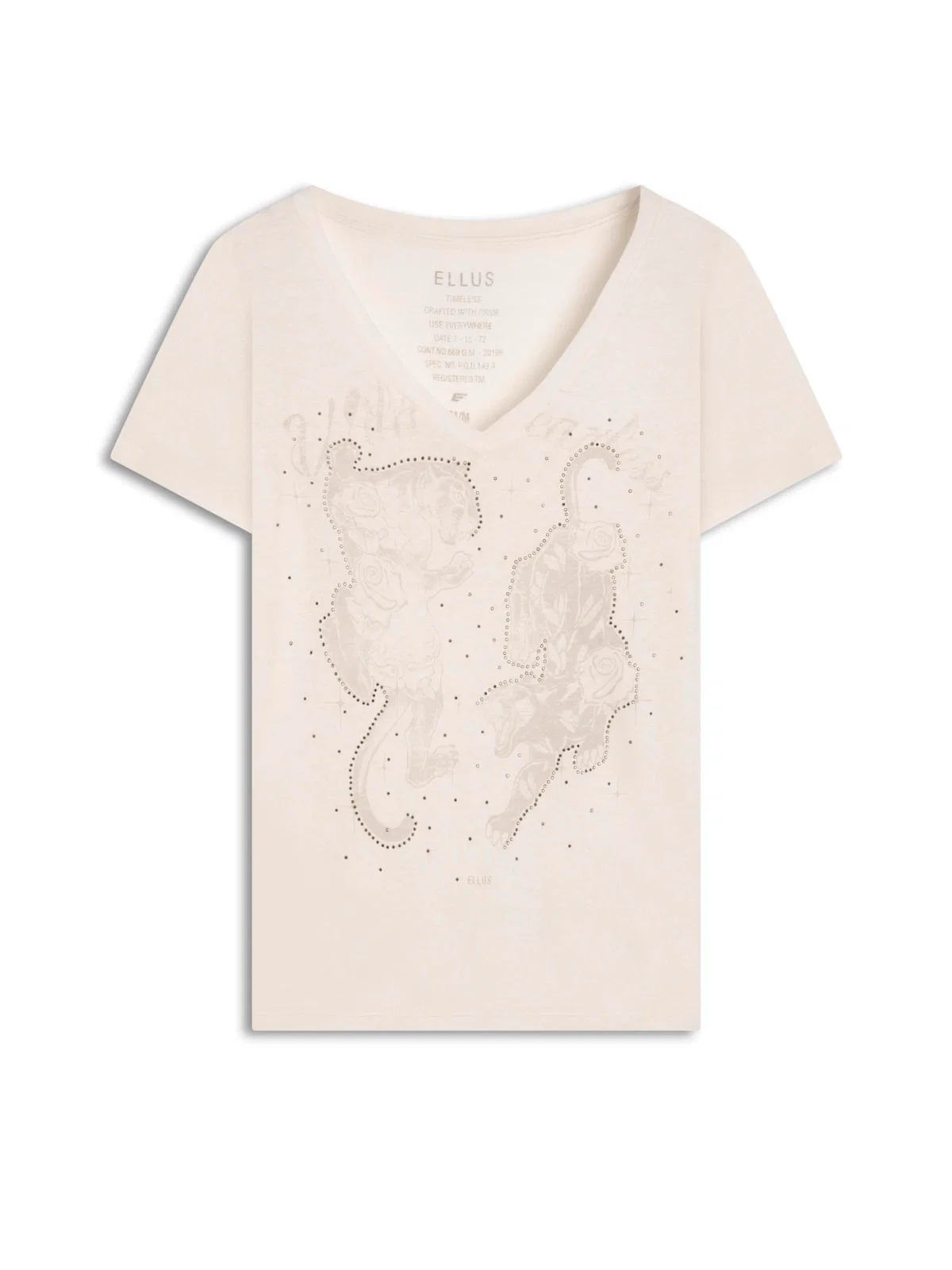 Blusa Ellus Linen Wild And Fearless Off White — imagem 1