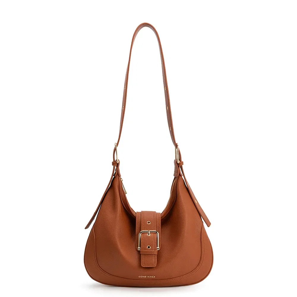 Bolsa Hobo Lapela Fivela Caramelo — imagem 1