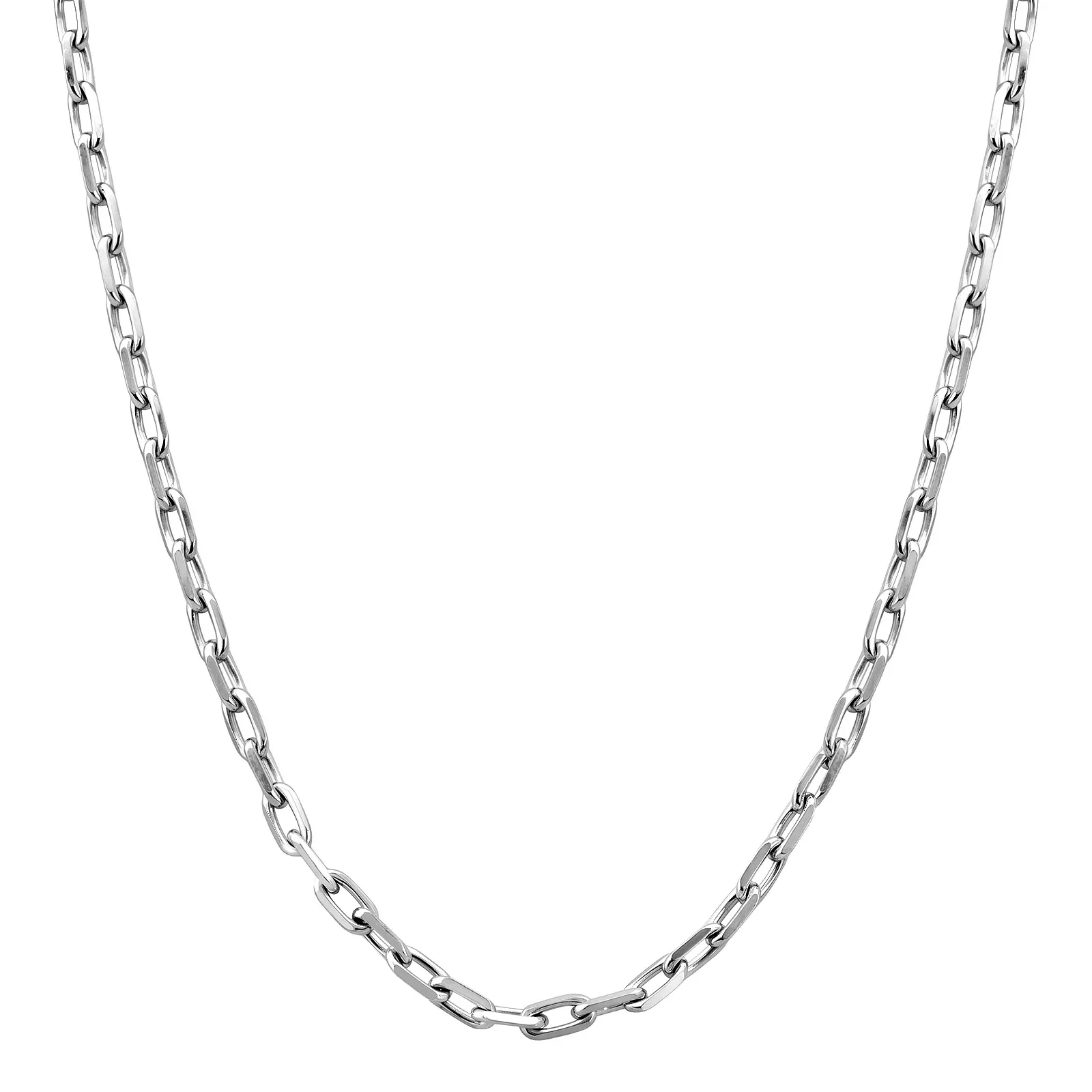 Corrente Life Cadeado em Prata 925, 45cm — imagem 1