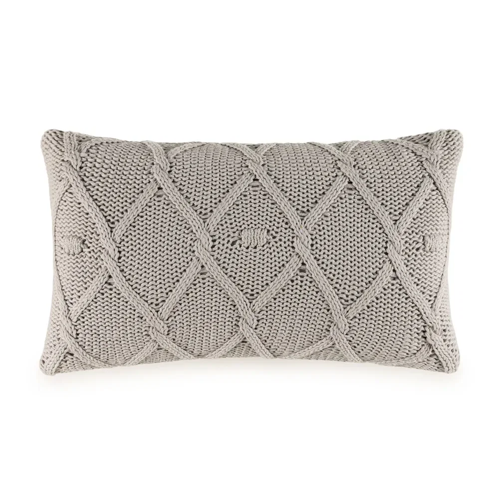 Almofada de Tricot 30cm x 50cm Serenza Gelo