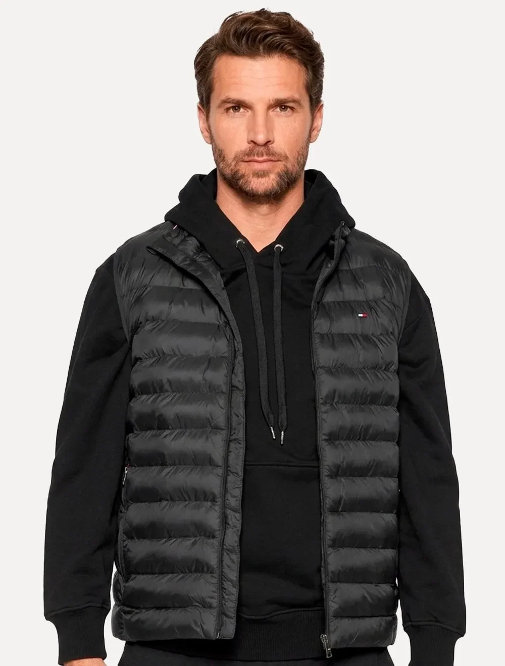 Colete Tommy Hilfiger Masculino Core Packable Recycled Preto
