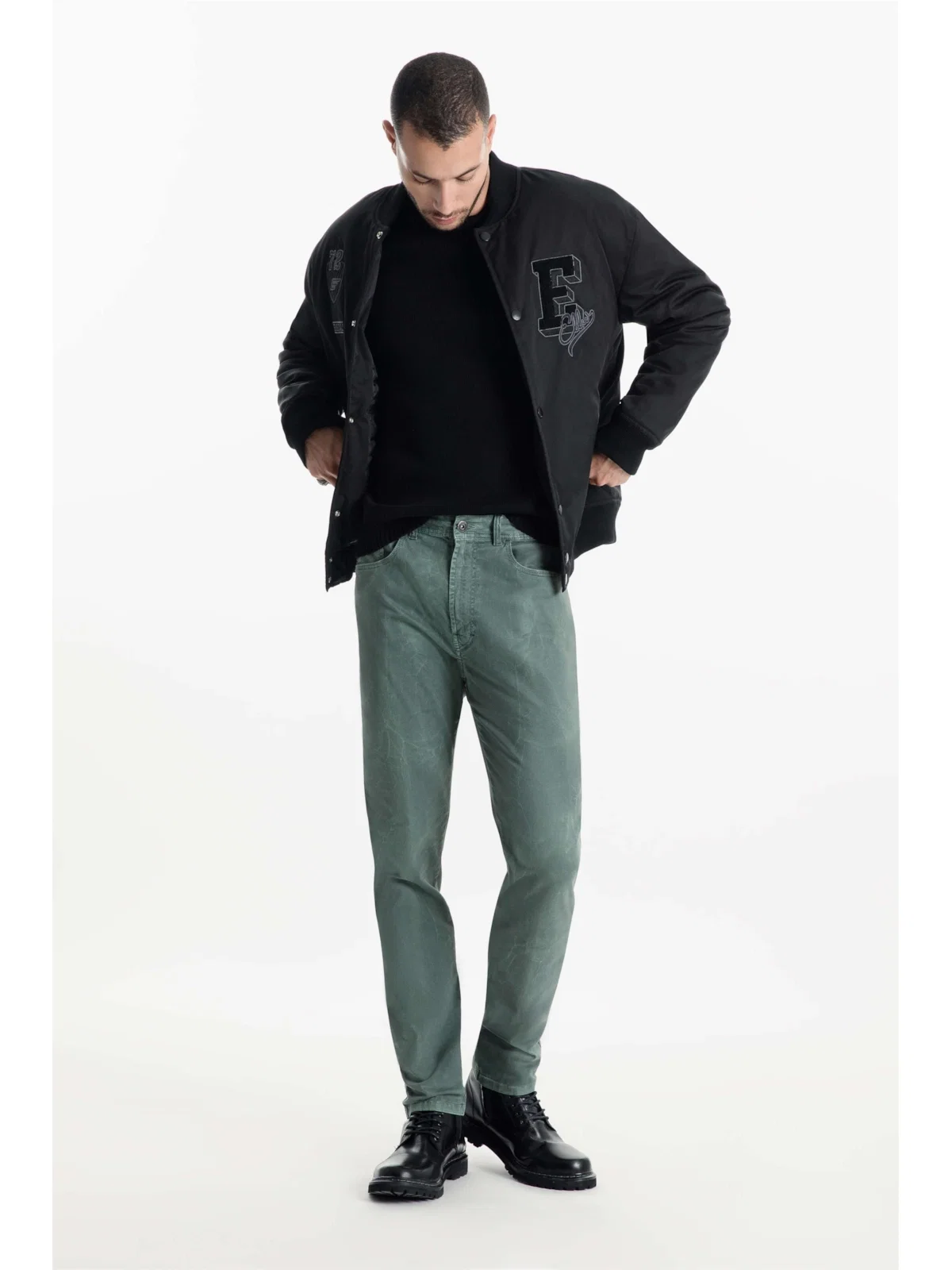 Calça Color Twil Power Slim Grama