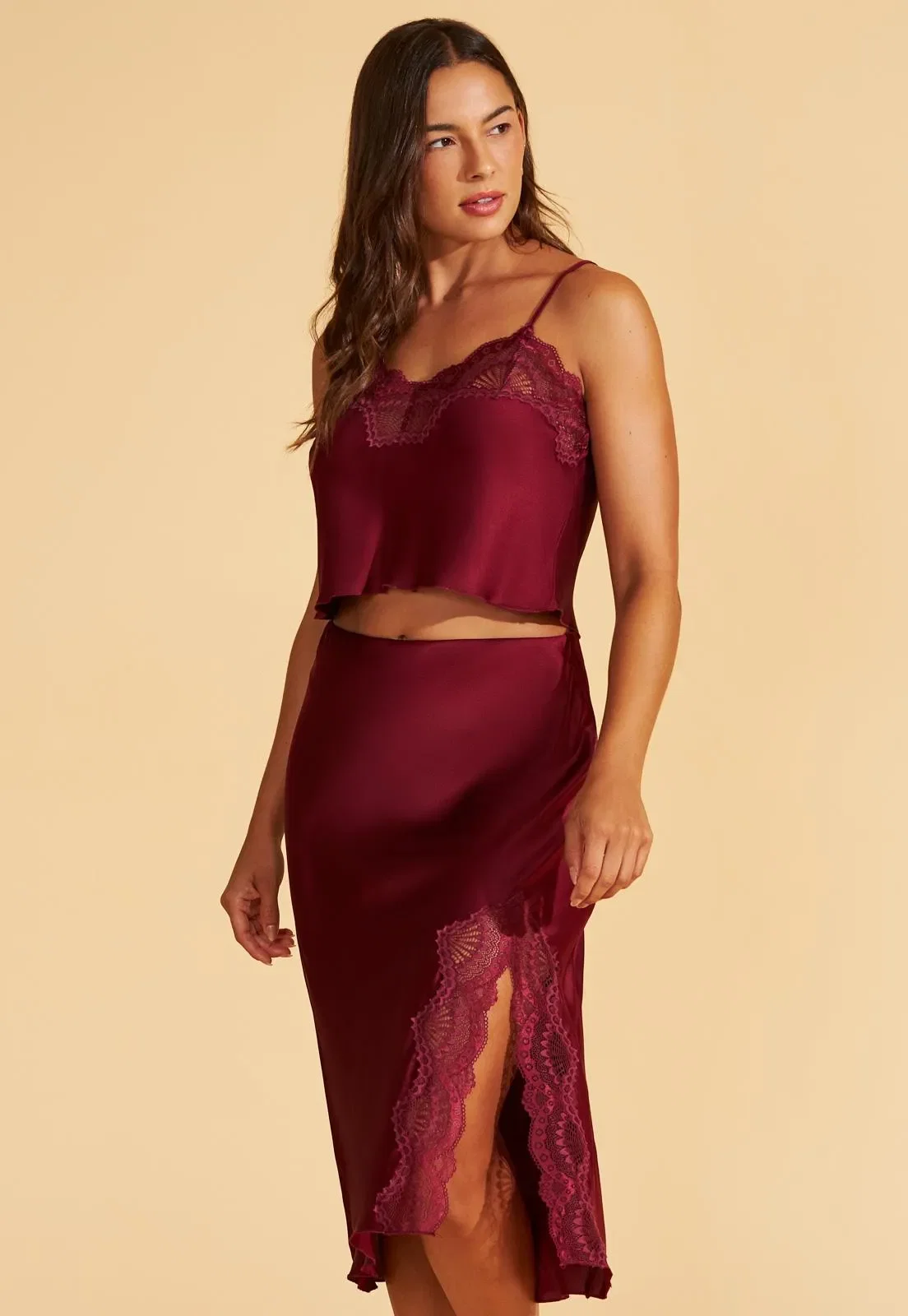 Conjunto Charmeuse Prime Com Renda Recco