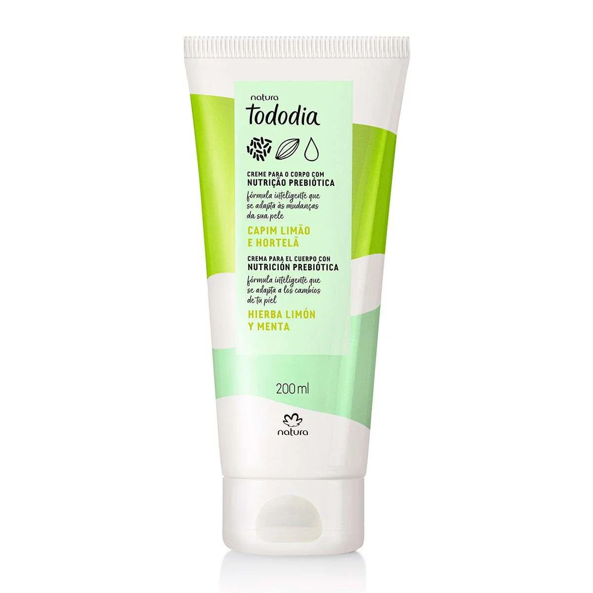 Creme Desodorante Nutritivo Para o Corpo Tododia Capim Limão e Hortelã 200 ml
