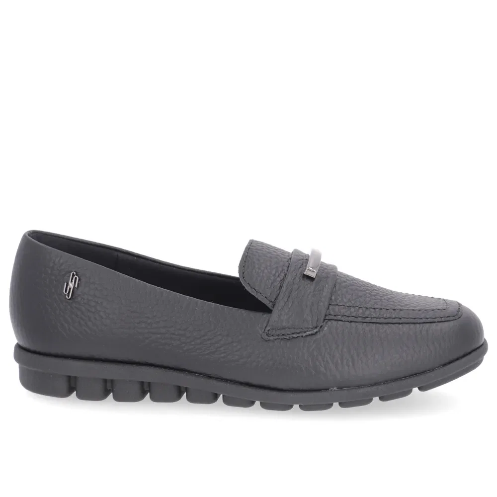 Loafer Preto Casual Couro — imagem 1