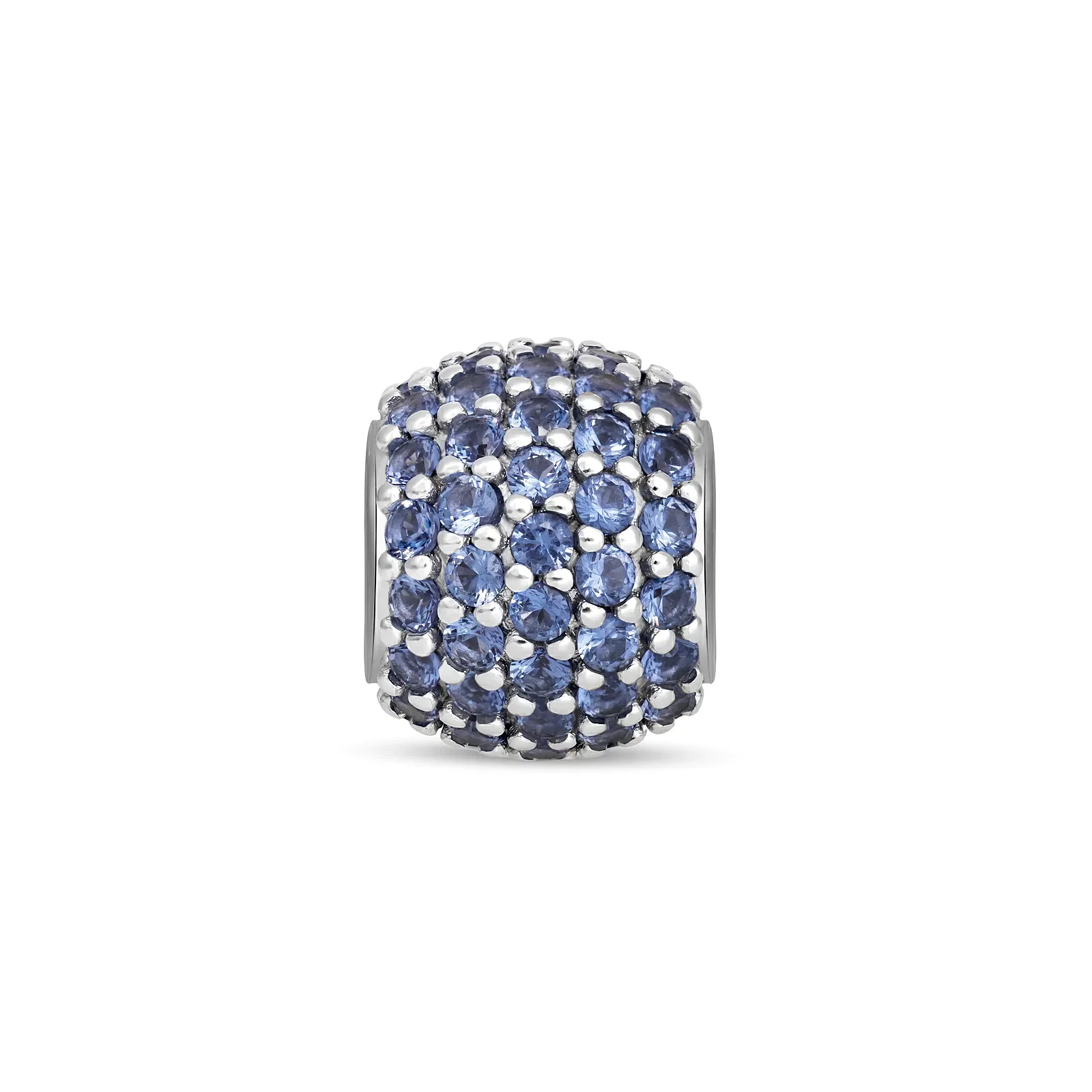 Separador Life Pavê em Prata 925 com Zircônia Azul