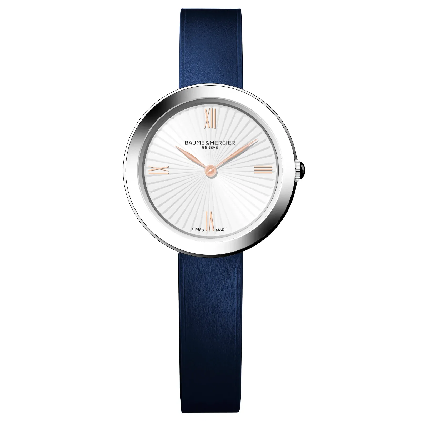 Relógio Baume & Mercier Feminino em Couro Azul M0A10847