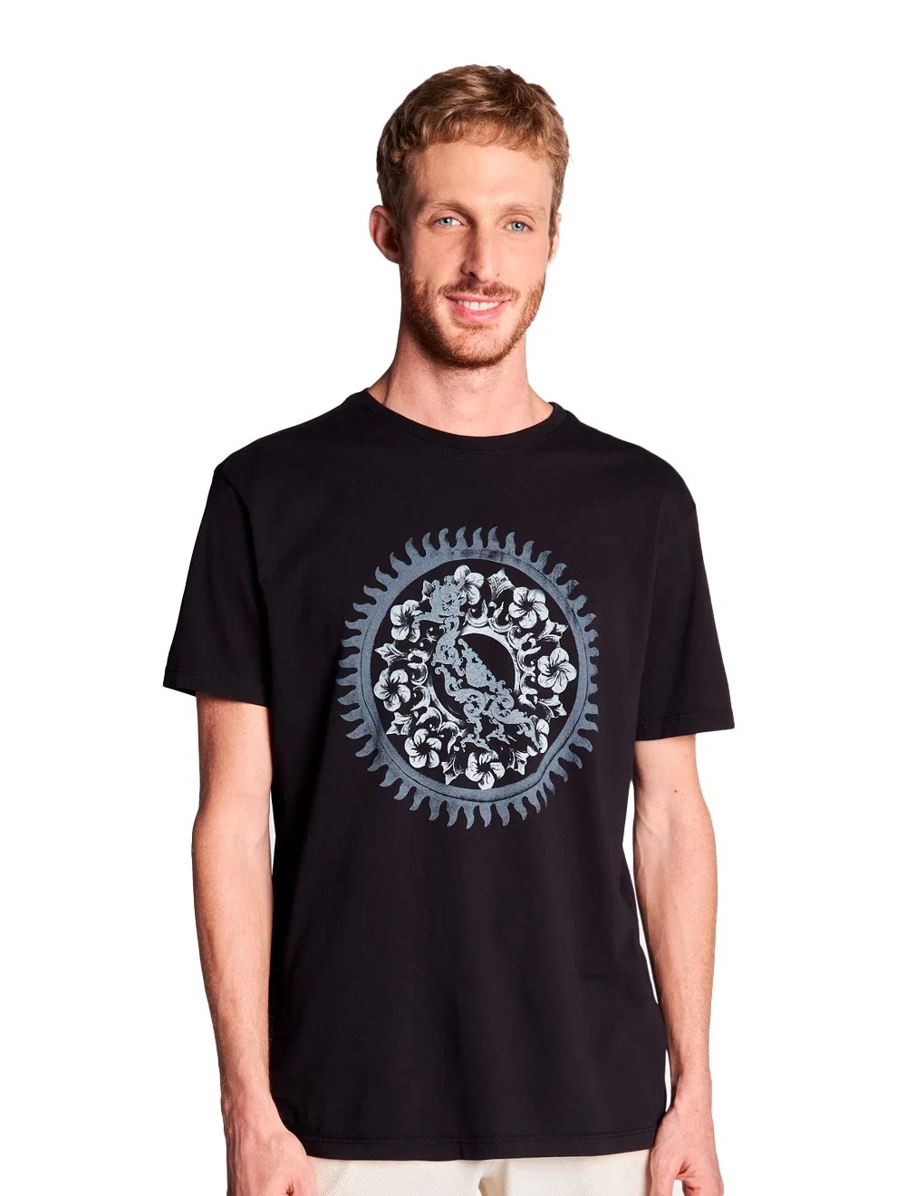 Camiseta Reserva Masculina Estampada Pica Pau Bali Preta