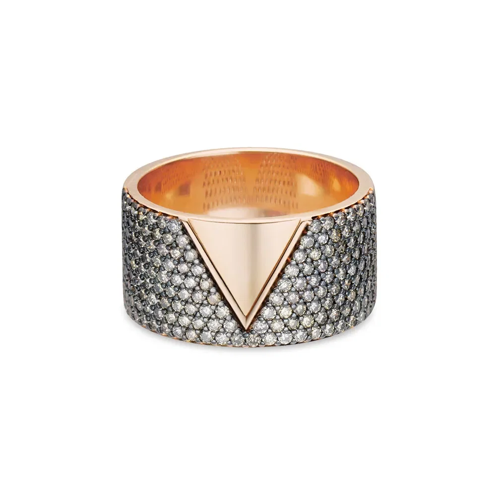 Anel Vivara em Ouro Rosé 18k com Diamantes Brown — imagem 1